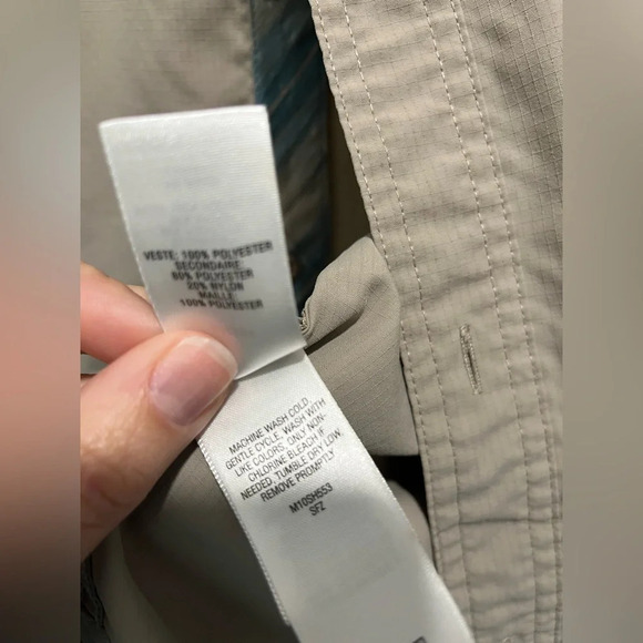 CABELA'S tan Insect Defense UV Protection Caped Back mens size large button down - Picture 10 of 10